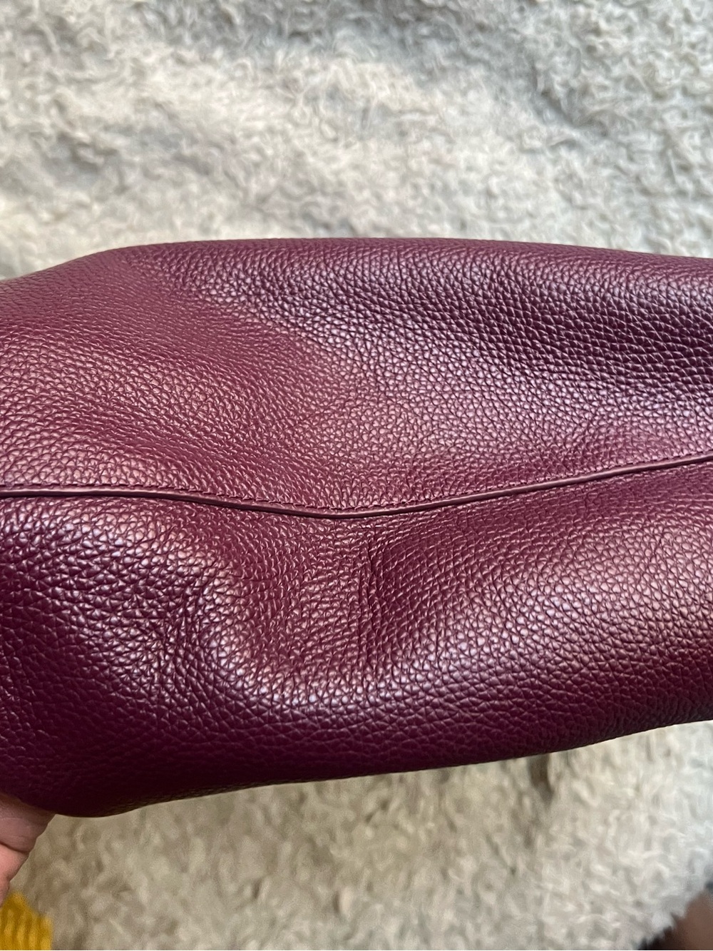 & Other Stories Plum Leather Hobo Shoulder Bag - Picture 9 of 16